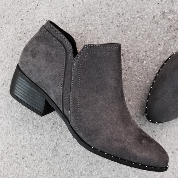 City Classified Shoes - Last 1! City Classified Great Gray studded bootie